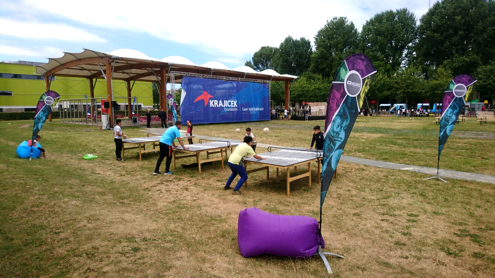 Opening eerste overdekte Krajicek Playground in Den Haag